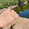 Wholesale Titanium Steel Ring Women's Simple Love Style Heart Shaped Electroplated