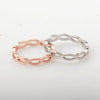Wholesale Titanium Steel Rose Gold Hollow Wave Fashion Simple Couple Ring Electroplated