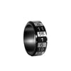 Wholesale Titanium Steel Rotatable Ring With Letters Numbers For Men And Women Electroplated