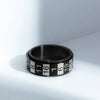 Wholesale Titanium Steel Rotatable Ring With Letters Numbers For Men And Women Electroplated
