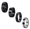 Wholesale Titanium Steel Rotating Decompression Ring Geometric Style Electroplated Unisex Jewelry