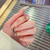 Wholesale Titanium Steel Simple Geometric Electroplating Ring For Women