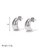 Wholesale Titanium Steel Simple Geometric Rose Gold Electroplated Women's Earrings