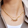 Wholesale Titanium Steel Simple Heart Shape Electroplated Mini Necklace For Women
