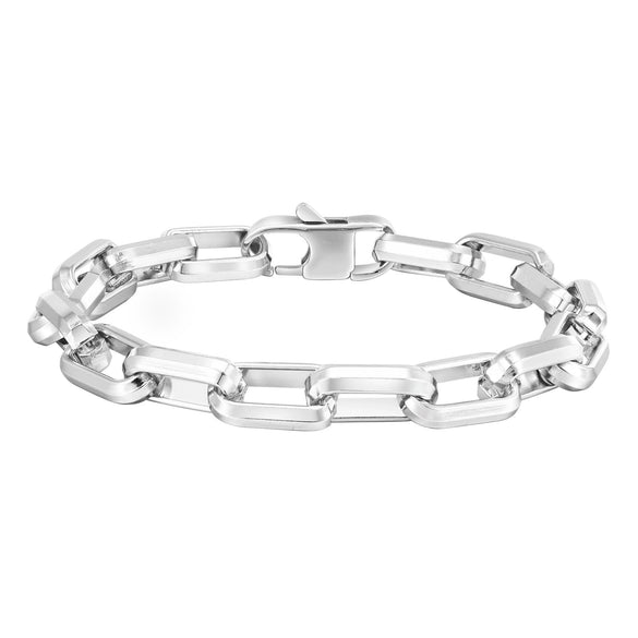 Wholesale Titanium Steel Simple Square Chain Bracelet With Electroplating Treatment