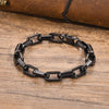 Wholesale Titanium Steel Simple Square Chain Bracelet With Electroplating Treatment