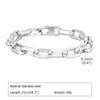 Wholesale Titanium Steel Simple Square Chain Bracelet With Electroplating Treatment