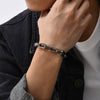 Wholesale Titanium Steel Simple Square Chain Bracelet With Electroplating Treatment