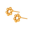 Wholesale 316L Stainless Steel Small Fresh Geometric Flower Shape Electroplated Women's Earrings