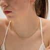 Wholesale Titanium Steel Small Fresh Necklace With Round Bead Snake Chain Geometric Pattern Electroplating Treatment