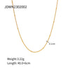 Wholesale Titanium Steel Small Fresh Necklace With Round Bead Snake Chain Geometric Pattern Electroplating Treatment