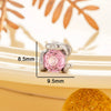 Wholesale Titanium Steel Snake And Flower Earrings With Inlaid Zircon Unisex Rose Cut Diy Hand Set