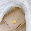Wholesale Titanium Steel Snake Bone Chain Heart Furnace Real Gold Plated Necklace With Geometric Pattern For Women And Men