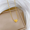 Wholesale Titanium Steel Snake Bone Chain Heart Furnace Real Gold Plated Necklace With Geometric Pattern For Women And Men
