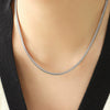 Wholesale 316L Stainless Steel Snake Bone Chain Necklace With Geometric Pattern And Gold Plated Electroplating For Women