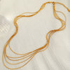 Wholesale 316L Stainless Steel Snake Bone Chain Necklace With Geometric Ushape Design And Electroplating