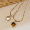 Wholesale Titanium Steel Snake Bone Necklace Geometric U Shape Retro Light Luxury Electroplated