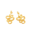 Wholesale Titanium Steel Snake Shaped Exaggerated Retro Earrings With Animal Pattern And Electroplating