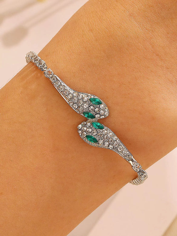 Wholesale Titanium Steel Snakeshaped Bracelet With Animal Pattern And Electroplating For Women In Ins Style