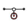 Wholesale Titanium Steel Specialshaped Bar Chain Pendant Earrings Geometric Heart Bow Tie Star Shape Electroplating Unisex Hiphop Piercing Ear Bridge