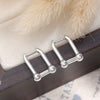 Wholesale 316L Stainless Steel Square Geometric Electroplated Fashion Women's Earrings