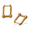 Wholesale 316L Stainless Steel Square Geometric Electroplated Fashion Women's Earrings