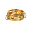 Wholesale Titanium Steel Stacking Rings Geometric Style Electroplated Hand Jewelry