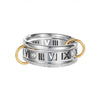 Wholesale Titanium Steel Stacking Rings Geometric Style Electroplated Hand Jewelry