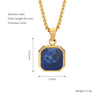 Wholesale Titanium Steel 316L Stainless Steel Geometric Pendant Necklace For Women Light Luxury With Natural Gold Sand