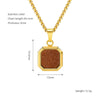 Wholesale Titanium Steel 316L Stainless Steel Geometric Pendant Necklace For Women Light Luxury With Natural Gold Sand