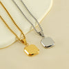 Wholesale Titanium Steel 316L Stainless Steel Geometric Pendant Necklace For Women Light Luxury With Natural Gold Sand