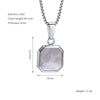 Wholesale Titanium Steel 316L Stainless Steel Geometric Pendant Necklace For Women Light Luxury With Natural Gold Sand
