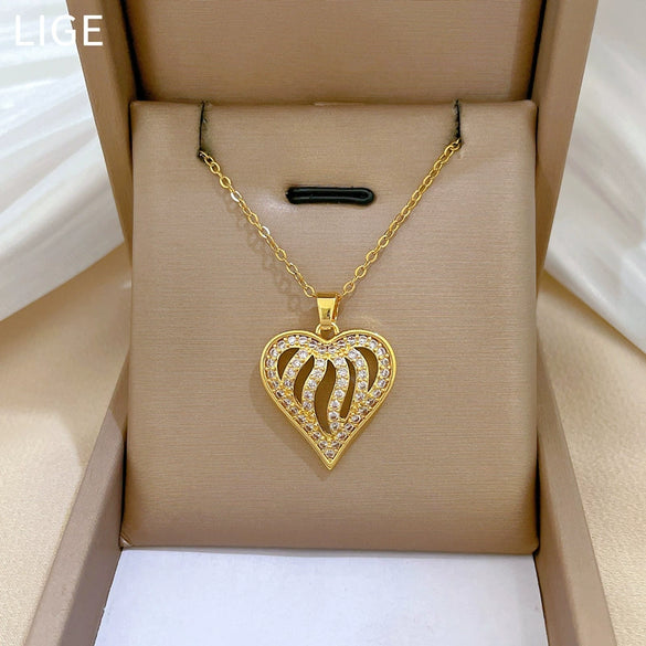 Wholesale Titanium Steel Stainless Steel Geometric Style Pendant Necklace For Women And Men