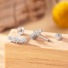 Wholesale Titanium Steel Star Inlaid Zircon Women's Ear Nails
