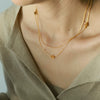 Wholesale 316L Stainless Steel Star Necklace For Women Electroplated Retro Simple Design