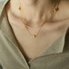 Wholesale 316L Stainless Steel Star Necklace For Women Electroplated Retro Simple Design