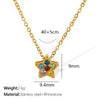 Wholesale 316L Stainless Steel Star Shape And U Shape Pendant Necklace With Electroplating Treatment Fashion Style For Women