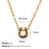 Wholesale 316L Stainless Steel Star Shape And U Shape Pendant Necklace With Electroplating Treatment Fashion Style For Women