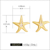 Wholesale Titanium Steel Starfish Earrings For Female With Animal Pattern And Electroplating Design Exaggerated Retro Style
