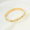 Wholesale Titanium Steel Starry Nail Exquisite Light Luxury Geometric Electroplated Bracelet For Female