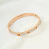 Wholesale Titanium Steel Starry Nail Exquisite Light Luxury Geometric Electroplated Bracelet For Female