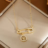 Wholesale Titanium Steel Sunflower Necklace Electroplated O Chain For Women Light Luxury Versatile Style