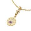 Wholesale Titanium Steel Tarot Series Necklace Set With Diamonds Heart Shape Mixed Gemstone Setting For Women Retro Style O Word Chain