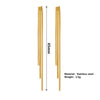 Wholesale Titanium Steel Tassel Earrings Geometric Style Vacuum Electroplated