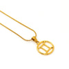 Wholesale Titanium Steel Twelve Constellations Cut Out Pendant Snake Bone Chain Necklace Electroplated