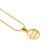 Wholesale Titanium Steel Twelve Constellations Cut Out Pendant Snake Bone Chain Necklace Electroplated