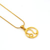 Wholesale Titanium Steel Twelve Constellations Cut Out Pendant Snake Bone Chain Necklace Electroplated
