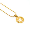 Wholesale Titanium Steel Twelve Constellations Cut Out Pendant Snake Bone Chain Necklace Electroplated