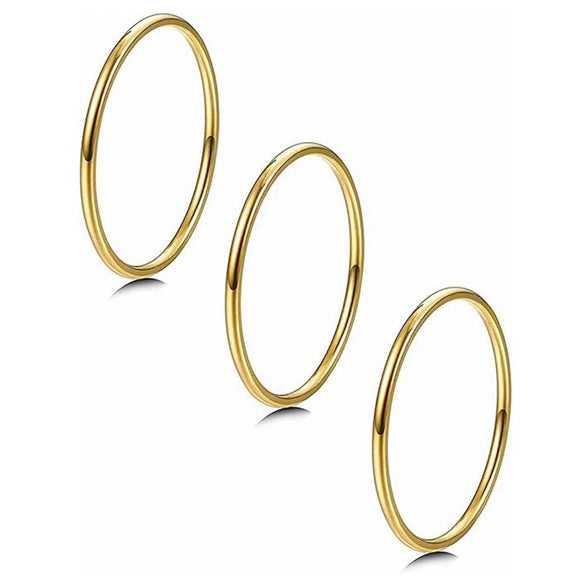 Wholesale Titanium Steel U Shape Electroplated Couple And Unisex Ring