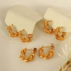 Wholesale 316L Stainless Steel U Shape Fashion Classic Earrings With 18K Gold Plated Electroplating For Women